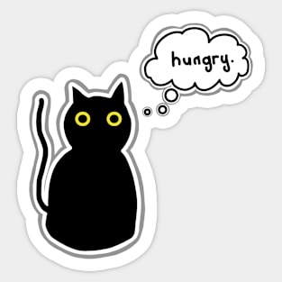 Hungry cat Sticker